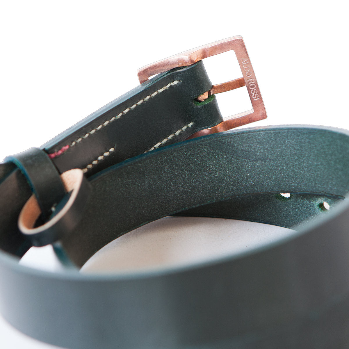 LUNA 1 1/8" BELT - RACING GREEN BRIDLE LEATHER - C0PPER BUCKLE