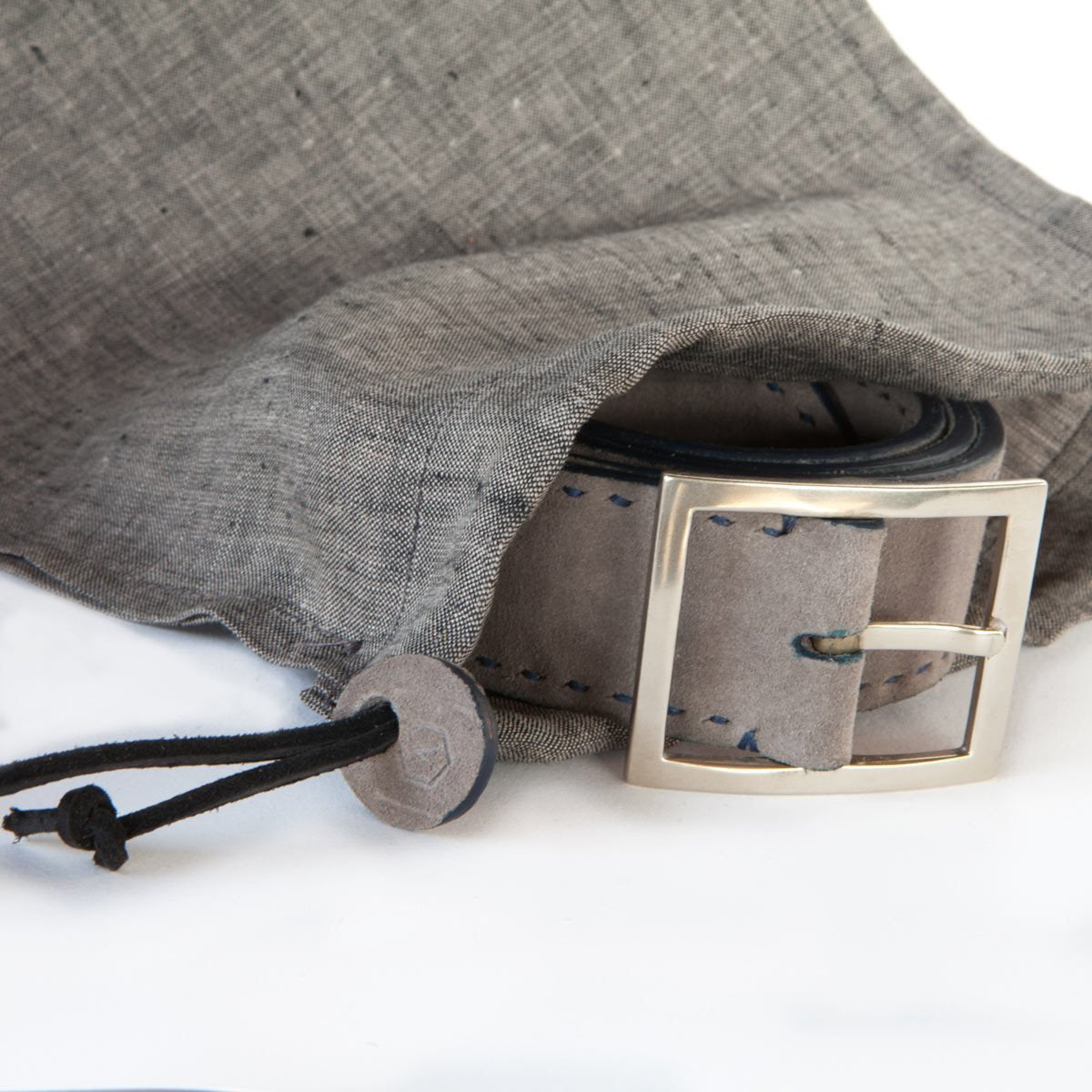 ORION SUEDE 1 1/2" BELT - SHADOW GRAY/NAVY