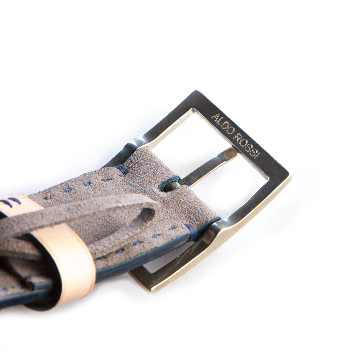 ORION SUEDE 1 1/2" BELT - SHADOW GRAY/NAVY