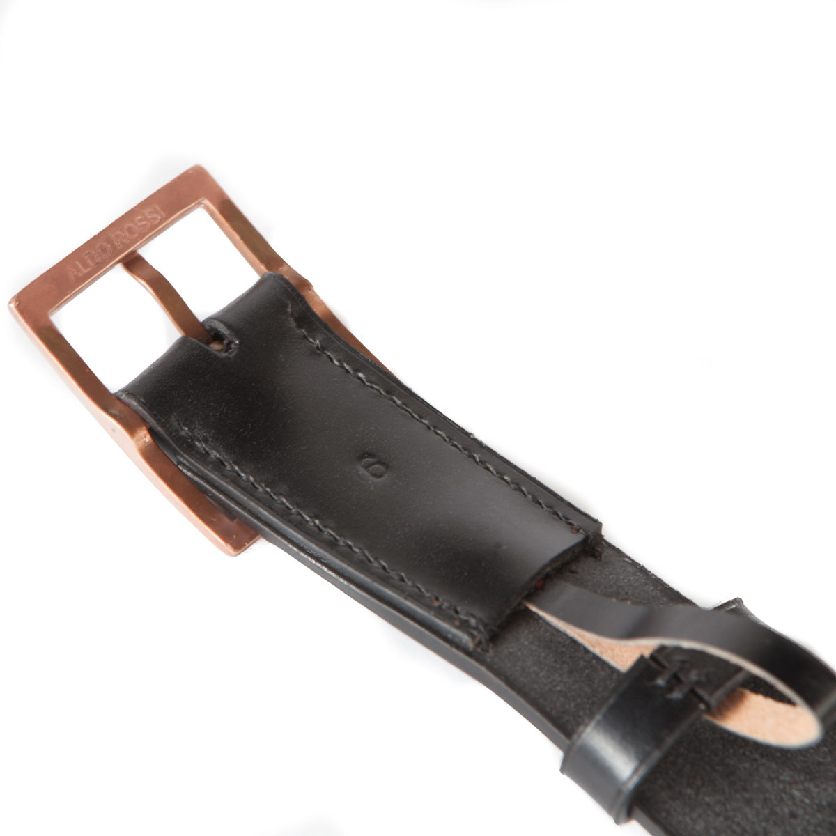 ORION 1 1/2" BELT - BLACK BRIDLE LEATHER - COPPER BUCKLE