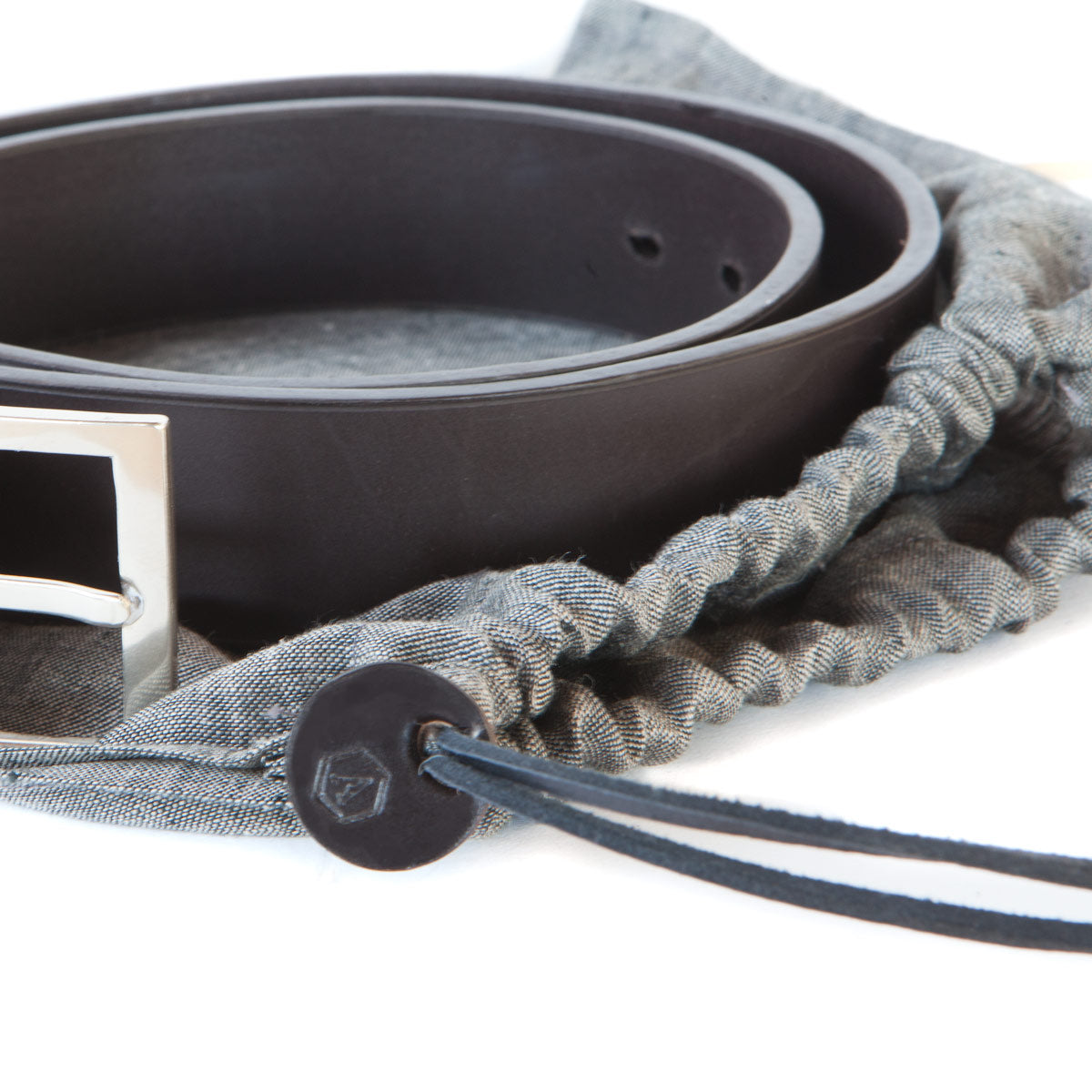 ORION 1 1/2" BELT - "DOB" BRIDLE LEATHER - WHITE BRONZE BUCKLE