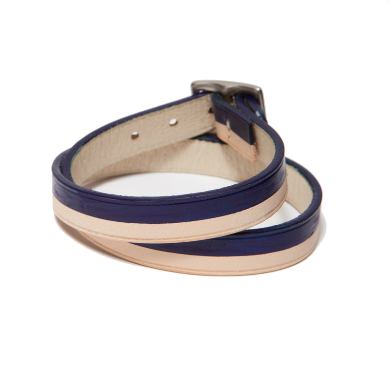 BORA-BORA DOUBLE WRAP BRACELET NATURAL/D-BLUE (LIMITED EDITION)