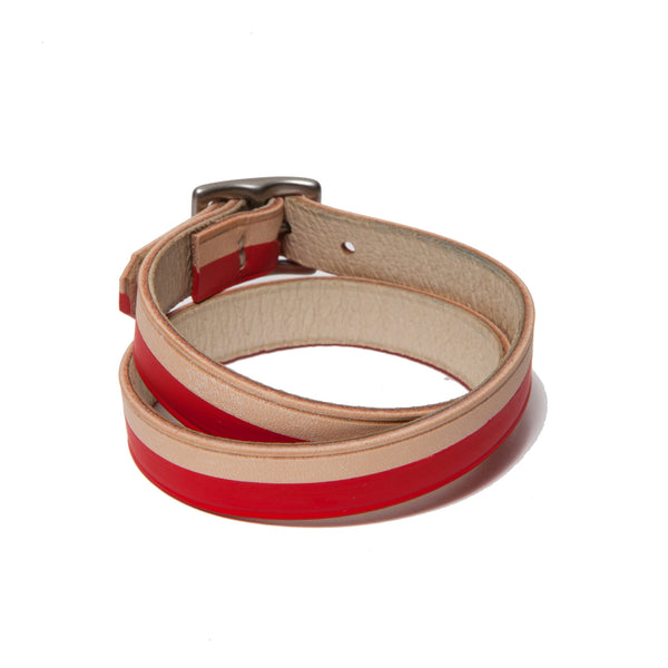 BORA-BORA DOUBLE WRAP BRACELET NATURAL/CHILI RED (LIMITED EDITION)