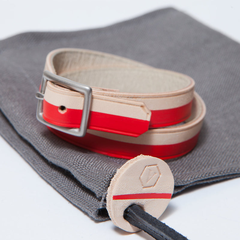 BORA-BORA DOUBLE WRAP BRACELET NATURAL/CHILI RED (LIMITED EDITION)