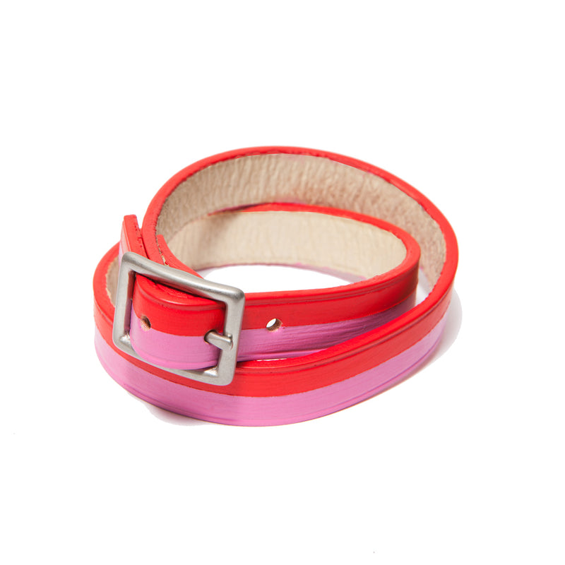 BORA-BORA DOUBLE WRAP BRACELET HOT-PINK/RED-CHILI (LIMITED EDITION)