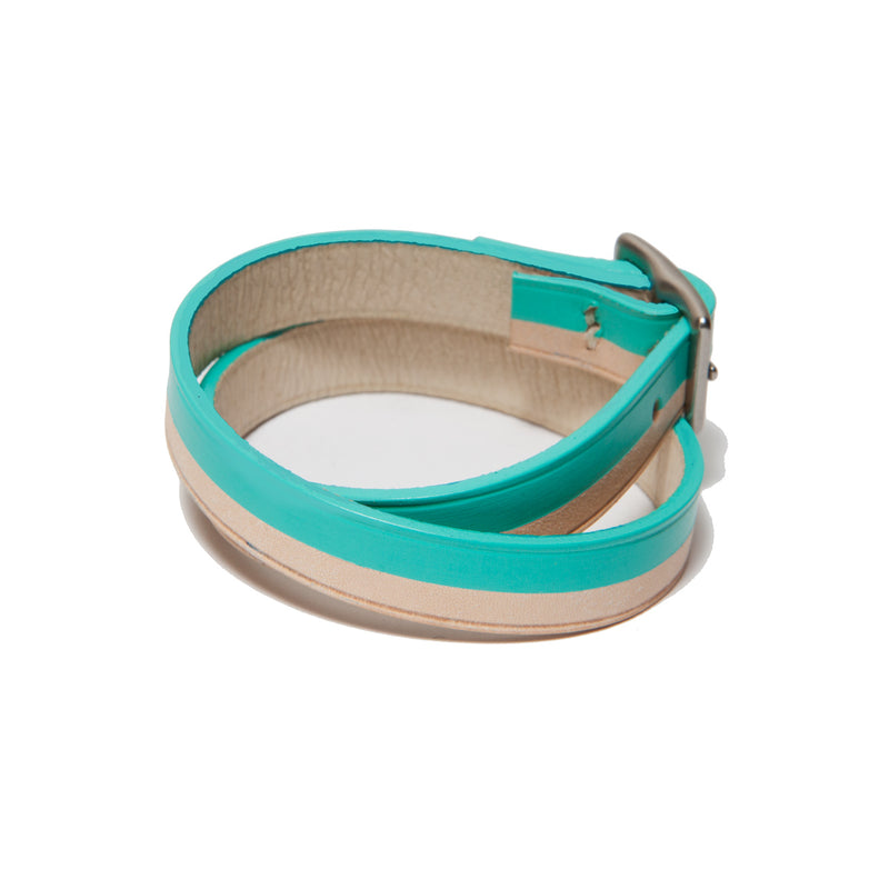 BORA-BORA DOUBLE WRAP BRACELET NATURAL/T-BLUE (LIMITED EDITION)