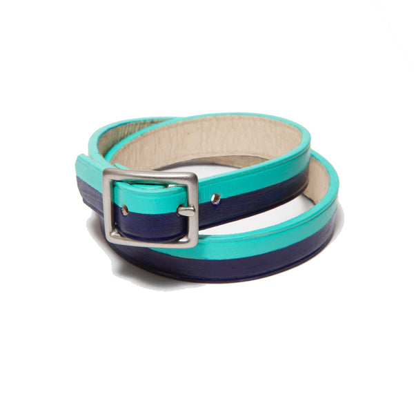 BORA-BORA DOUBLE WRAP BRACELET T-BLUE/D-BLUE (LIMITED EDITION)