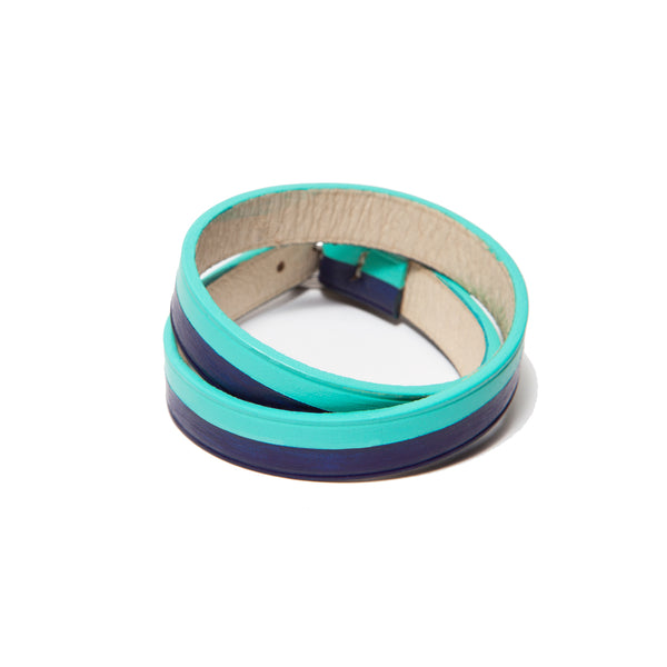 BORA-BORA DOUBLE WRAP BRACELET T-BLUE/D-BLUE (LIMITED EDITION)