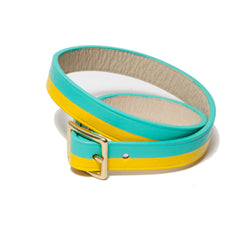 BORA-BORA DOUBLE WRAP BRACELET T-BLUE/YELLOW (LIMITED EDITION)