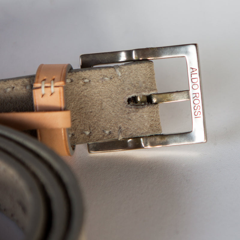 LUNA 1 1/8" SUEDE BELT MOON/SLATE