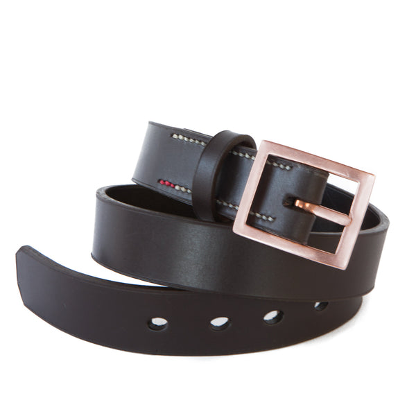 LUNA 1 1/8" BELT - "DOB" BRIDLE LEATHER - COPPER BUCKLE