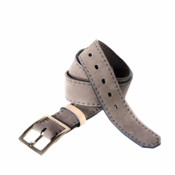 ORION SUEDE 1 1/2" BELT - SHADOW GRAY/NAVY