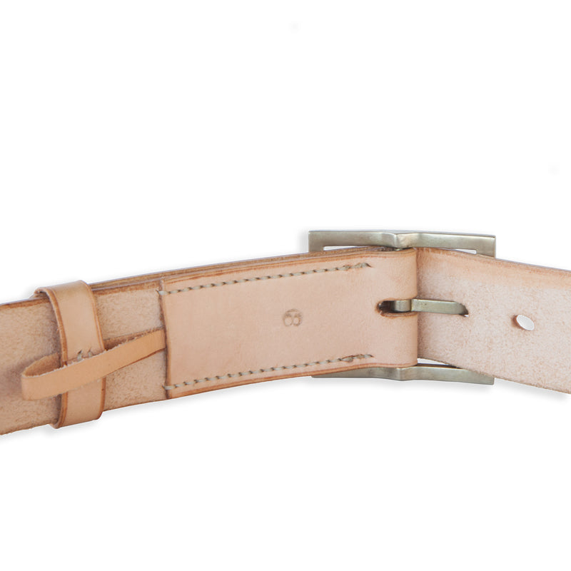 ORION 1 1/2" BELT - NORWEGIAN VEG-TANNED LEATHER - WHITE BRONZE BUCKLE