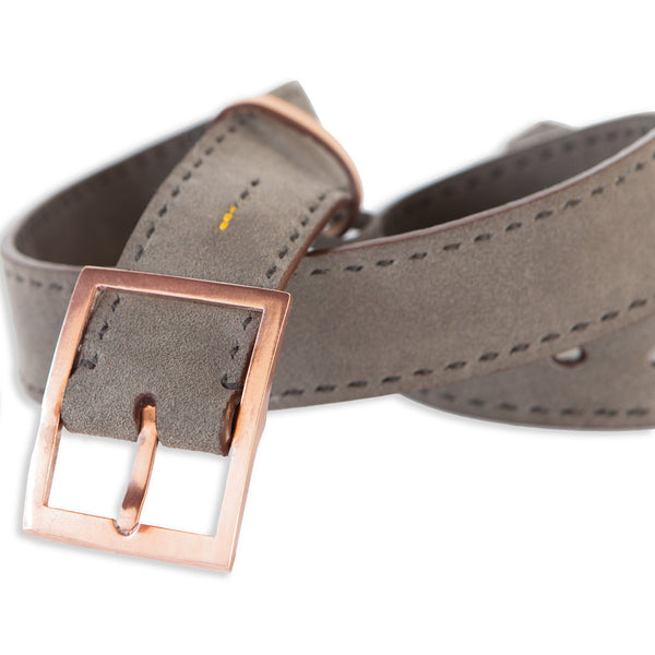 ORION SUEDE 1 1/2" BELT - SHADOW GRAY/TERRE